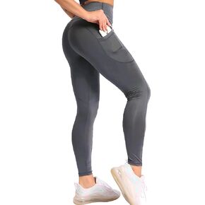 High Waisted Womens Leggings with Pocket, Breathable Fabric for Scrunch Butt Lifting and Tummy Control, Stylish Design