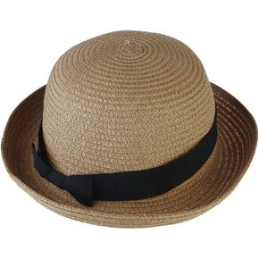 Toyvian Womens Sun Hat Straw Hats, 1pc Straw Summer Sun Hat Summer Fashion Women Bowler Hat Beach Sun Hat for Women Summer Beach (Light Coffee) Men's Sun Hat