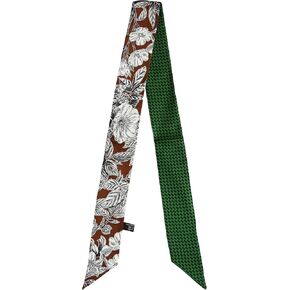 JERLA 100% Mulberry silk Scarf Bag scarf Head Hair Ribbon Handbag Handle wrap Tie Bundle Neckerchief Scarf for women