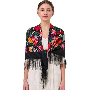 yhddyg التقليدية المكسيكية rebozo شال وشاح التفاف شرابة الشرابة