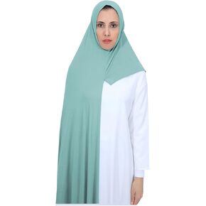 وشاح حجاب القميص الفوري للنساء ، قبل sewn غير مشيبة من خلال الوشاحات الرئيسية للقطن الحجاب