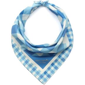 kate spade new york womens Beach Plaid Silk Bandana, Stylish & Lightweight Accessory, Ideal for Everyday