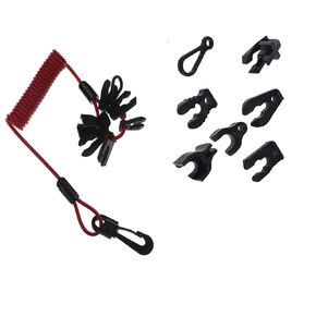 Universal Safety Kill Switch Keys Lanyard, Outboard Boat Engine Safe Stop Cord Tether Kit for Mercury Yamaha Honda Tohatsu Johnson Evinrude Suzuki