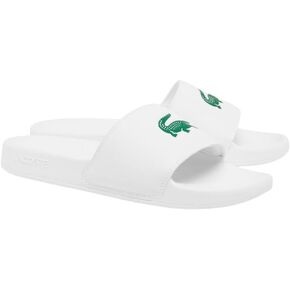 Lacoste Men's Serving Slide 0.0 ، Green & White Croc ، 8