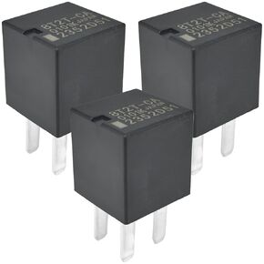 3-Pack 8T2T-CA Relay - 12VDC 20A 4-Pin SPST Automotive Power Relay - Compatible with Ford Explorer, F-150 Raptor, Edge & Fomoco 8T2T-CA 0101K - Fixes Fuel Pump & AC Fan Failures
