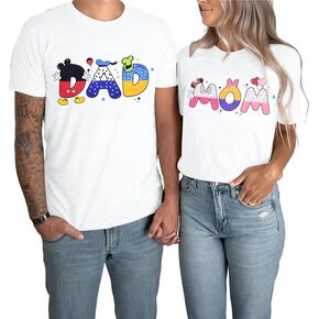 Mouse Dad Shirt Mom Shirts Magical Family Matching Outfits Mom and Dad Graphic Tees Mother Day Tshirt