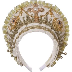 Anne Boleyn Hat Headwear Tudor Elizabethan Headwear French Royal Coronet Hood Headband Cosplay Accessories