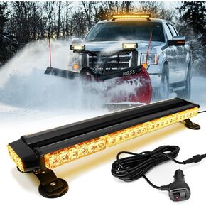 48'' 104 LED Emergency Strobe Rooftop Flashing Light Bar, Double Side Hazard Warning Beacon Safety Lights w/Magnetic for Tow Vehicles Firefighter Cars Trucks Traffic Security,Amber
