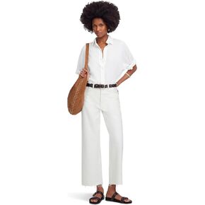 Madewell Women's Low Slung Baggy Crop in Pure White