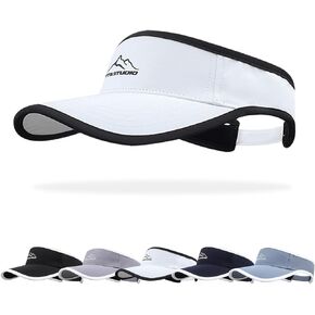 Peicees Wide Brim Visor for Women Men Sports Visor UV UPF50+ Sun Protection Hat Sun Cap for Summer Golf Tennis Running
