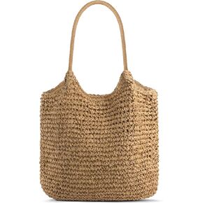 Straw Purses for Women 2025, Large Beach Bag Summer Beach Tote Hand Woven Purse Shoulder Handbags for Vacation