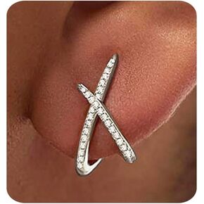 أقراط ذهبية للنساء 14K مطلي بالذهب x مكعب Zirconia stud أقراط hypoallergenic العصرية الذروة الهدايا البسيطة البسيطة لها لها هدايا لها in Kuwait