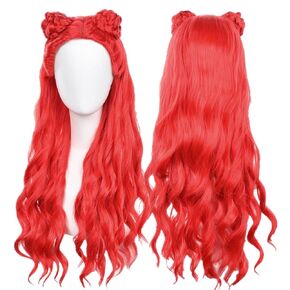 COSPLAZA 60cm Long Yellow Blonde Loose Wavy Curly Women Princess Halloween Party Cosplay Costume Wig