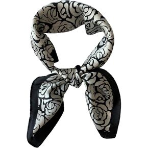 Silk Scarf for Women 27“x 27" Square Real Silk Feeling Hair Headscarf Neckerchief Breathable Lightweight
