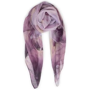 Floral Scarfs for Women Lightweight Spring Summer - Chiffon Long Scarf Shawl Sunscreen Wrap Neck Headscarf