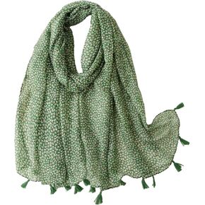 Travel Boho Scarf for Women Casual Lightweight Pashmina Scarves Fashion Multicolor Shawl Wraps with Fringed Beads