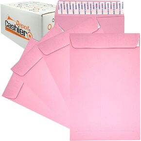 500 Cashier Depot 6 X 9 Catalog Envelopes Peel & Seal, Premium 24lb, Paper, 500/Box (Pink)