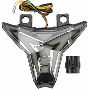 BigKing LED Tail Light Smoke Lens Integrated Turn Signal Replacement for Z1000 Ninja ZX‑10R ZX‑10RR 250 400 Rear Brake Signals Lights Motorcycle Accessories(Blackening)