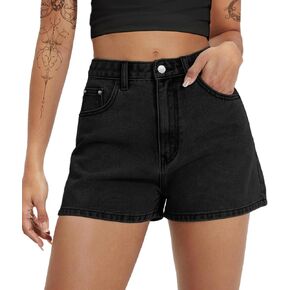 EMMIOL 2025 Jean Shorts for Women Basic Wash Stretchy Solid Denim Summer Hot Short Y2k Casual Jorts