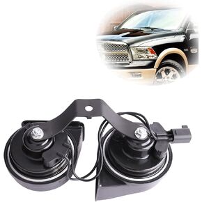 MITZONE Dual Horn Assembly With Bracke Compatible with Bracket 2014 2015 2016 2017 Dodge RAM 1500 2500 3500 68306481AB