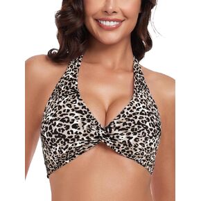 Ocean Blues Women's V-neck Bikini Top Twist Triangle Swimsuit Top Halter Bathing Suit Top in Kuwait