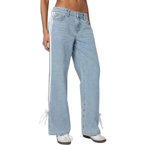 Women's Baggy Denim Pants High Waisted Y2K Wide Leg Oversized Plus Size Boyfriend Cargo Jeans Streetwear Trousers
