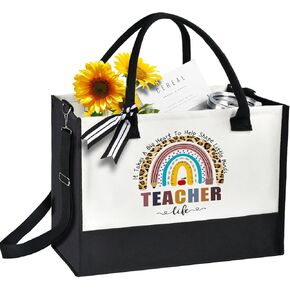 Teacher Appreciation Gifts, Teacher Gifts for Women Friend Sister, Tote Bags for Women Thank You Graduation Retired Appreciation Present