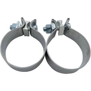 1 زوج 2pcs shlpdfm 3 "الفولاذ المقاوم للصدأ T409 نادي الضيق عادم المشبك المشبك اللفة in -