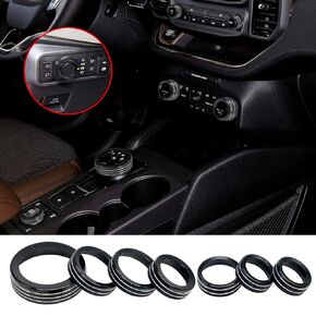 for Ford Bronco Sport 2021 2022 2023 2024 Air Conditioner AC Switch Knob Cover Button Trim Interior Accessories, NOT for Bronco (Blue, Bronco Sport)