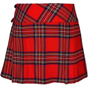 Kilt for Women - Scottish Womens Kilt Skirt, Pleated Tartan Design with Adjustable Leather Buckle Closure