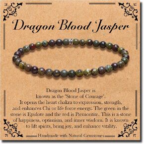 BONNY BOXX Natural Stretch Healing Gemstone Bracelet, 4/6/8mm Semi Precious Stone Bracelet for Men Women, Stress Relief Crystal Jewelry