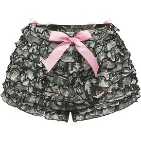 SOLY HUX Women's Camo Ruffle Mini Shorts Y2k Bow Elastic Low Rise Bloomer Shorts