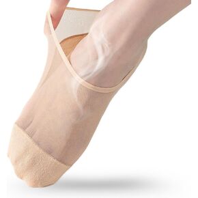 Seamless No Show Socks Ultra Thin Liner Socks for Women Lightweight Flat Boat Line Cotton Footies