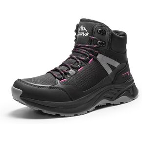 NORTIV 8 Women's Hiking Boots Waterproof Lightweight Outdoor Trekking Comfortable Non-Slip Backpacking Camping Ankle Boot Hollow
