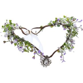 Vivivalue Women Flower Crown Girl Flower Headband Floral Headpiece Halo Wedding Party Photos