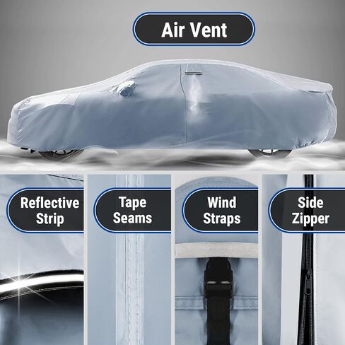 iCarCover يناسب: [Pontiac Firebird] غطاء سيارة كامل ممتاز 1969 مقاوم للماء ومقاوم لجميع الأحوال الجوية مخصص للاستخدام الخارجي والداخلي من الشمس والثلج والعواصف الثلجية غطاء مبطن مناسب للأشرطة in Kuwait