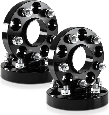 CustomAdeonly 5x120 إلى 5x112 محولات عجلة HubCentric أسود (4pcs 25mm سميكة) | 72.6mm إلى 57.1mm تتحمل | M14x1.5 ترصيع | متوافق مع مالكي BMW وتركيب العجلات المخصصة in Kuwait