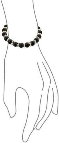Bling Jewelry White Pink Black Simulated Pearl Stackable Strand Stretch Bracelet For Women Crystal Rondelle Gold & Silver Plated Spacer in Saudi Arabia