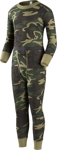Indera Boys Traditional Thermal Underwear Long Johns Shirt and Pant Set, Heather Grey, Large in Saudi Arabia