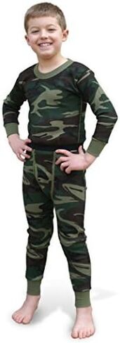Indera Boys Traditional Thermal Underwear Long Johns Shirt and Pant Set, Heather Grey, Large in Saudi Arabia