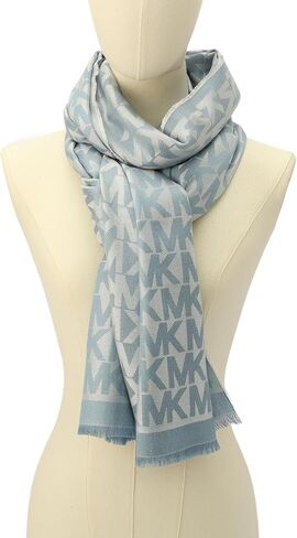 Michael Kors womens Mk Charm Colorblocked Lws Scarf, Stylish Fashion Accessory for Cold Weather in Saudi Arabia