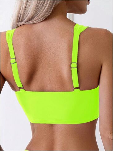 OYOANGLE Women's Bikini Top Adjustable Strap Wireless Swim Tops Bathing Suit Swimwear in Saudi Arabia