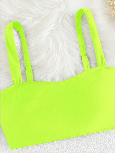 OYOANGLE Women's Bikini Top Adjustable Strap Wireless Swim Tops Bathing Suit Swimwear in Saudi Arabia