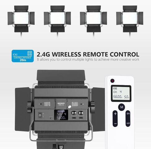 Neewer 2 Packs 660 PRO RGB LED Video Light with App Control Stand Kit, 360° Full Color, 50W Dimmable Bi-Color 3200K~5600K Video Lighting CRI 97+ for Gaming/Streaming/Zoom/YouTube/Webex/Photography in Kuwait
