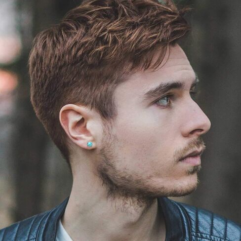 Turquoise Studs Earrings, 925 Sterling Silver 4mm/6mm Round Shape Tiny Studs, Turquoise Jewelry Present for Women Girlfriend in Kuwait