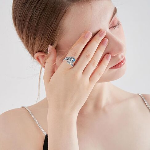 Witches Knot Ring Sterling Silver Abalone Witch Knot Spoon Ring Wiccan Jewelry Gifts for Women in Saudi Arabia