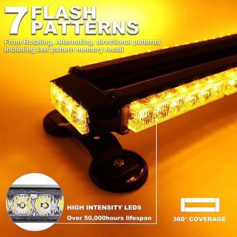 48 '' 104 LED الطوارئ Strobe Rooftop Light Light Light ، مصابيح أمان من منارة منارة مع منارة مع MANGET in Kuwait