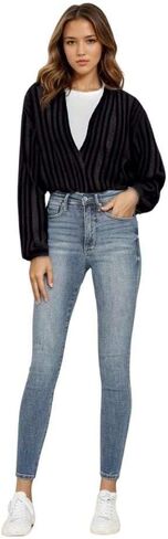 Judy Blue High Waist Tummy Control Contrast Wash Skinny Jeans for Women in Saudi Arabia