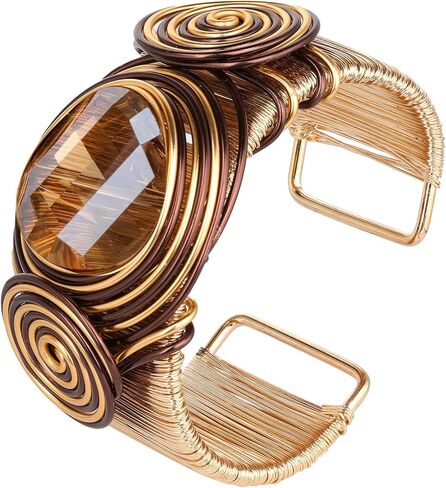 Chunky Gold Cuff Bracelets for Women Stack Silver Bracelet Vintage Bohemian Indian Bangles for Women Adjustable Open Wide Gold Bangle Bracelet Trendy Statement Jewelry in Saudi Arabia