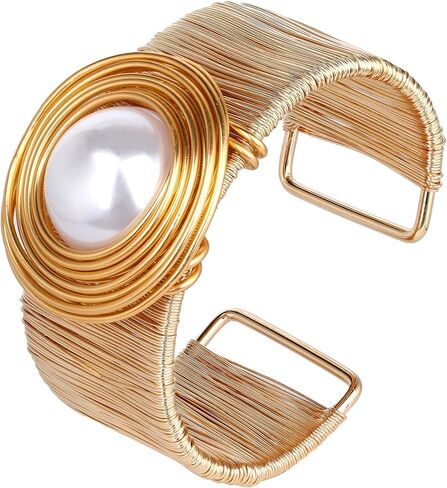 Chunky Gold Cuff Bracelets for Women Stack Silver Bracelet Vintage Bohemian Indian Bangles for Women Adjustable Open Wide Gold Bangle Bracelet Trendy Statement Jewelry in Saudi Arabia